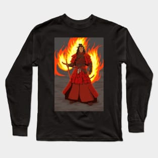 Pixelated Flames Long Sleeve T-Shirt